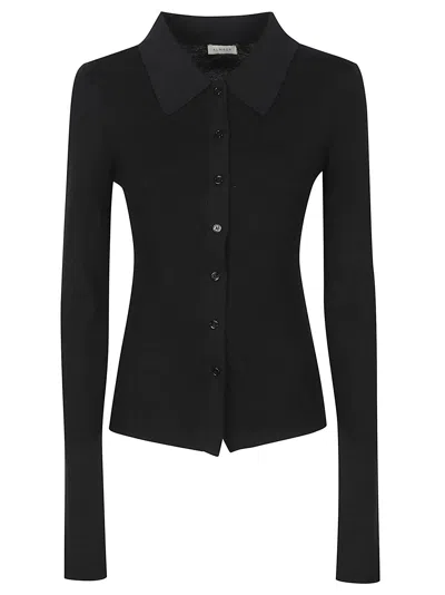 Almada Label Lili Rib Ribbed Cotton Cardigan In Black