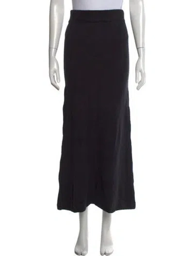 Pre-owned Almada Label Long Skirt In Black