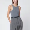 Almada Label Luna Top In Grey Wool And Cashmere In Gray
