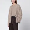 Almada Label Macy Cardigan In Beige Organic Cashmere In Brown