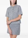 Almada Label Maika Polo In Grey Brushed Cashmere In Gray