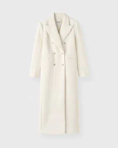 Almada Label Margot Long Tailored Blazer In White