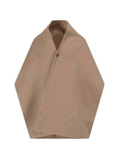 Almada Label Micha Doublé Button-fastening Scarf In Brown