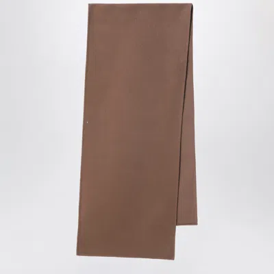 Almada Label Micha Double-face Wool Scarf For Women In Brown
