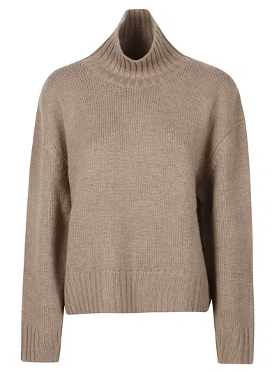 Almada Label Nola High Ribbed Turtleneck Sweater In Gray