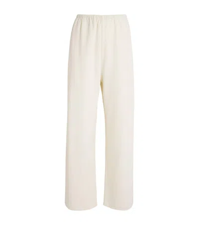 Almada Label Satin Bea Wide-leg Trousers In White