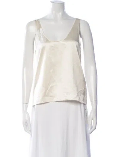 Pre-owned Almada Label Scoop Neck Sleeveless Top In Neutrals