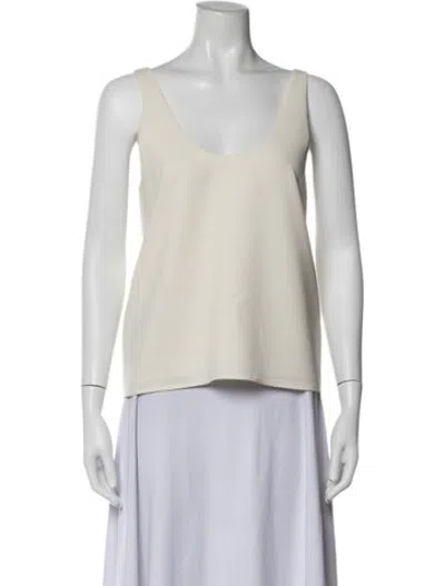 Pre-owned Almada Label Scoop Neck Sleeveless Top In Neutrals