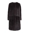 Almada Label Shearling Gemma Coat In Brown