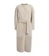Almada Label Shearling Shea Belted Coat In Neutral
