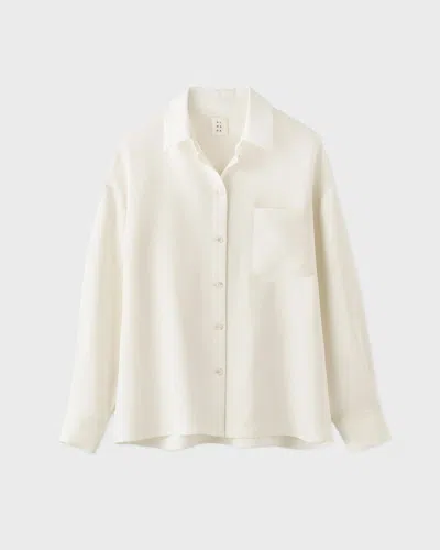 Almada Label Shirt Finn Crepe In White