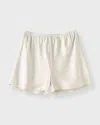 Almada Label Shorts Bim Satin In White