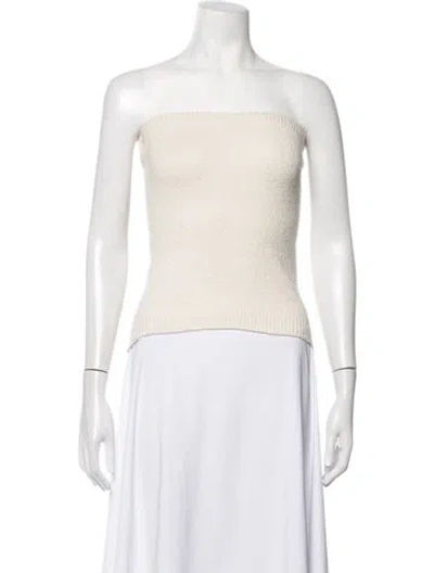 Pre-owned Almada Label Strapless Top In Neutrals