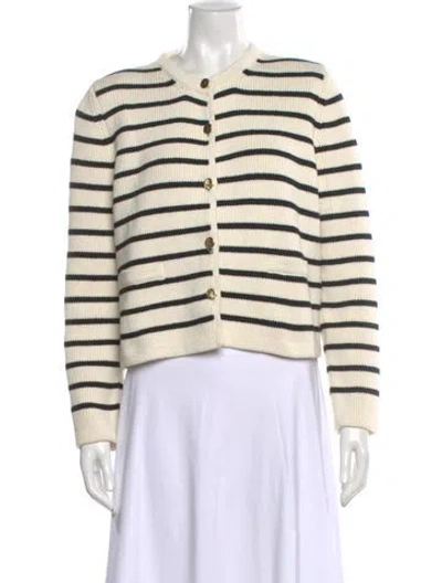 Pre-owned Almada Label Striped Crew Neck Sweater W/ Tags In Neutral