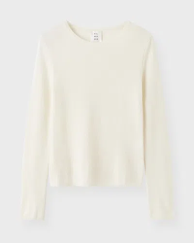 Almada Label Sweater Awa Crewneck Cashmere In White