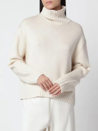 Almada Label Sweater Woman Color Cream In White