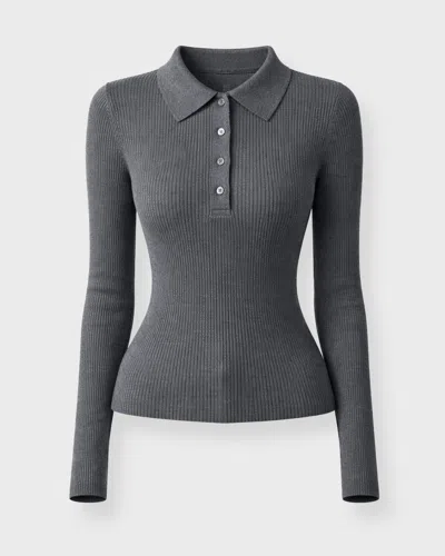 Almada Label Top Jules Rib In Gray
