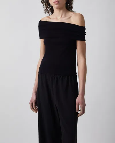 Almada Label Top Poppy In Black