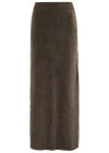 Almada Label Umi Cashmere Maxi Skirt In Chocolate