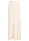 Almada Label Umi Knitted Bouclé Pencil Skirt In Off White