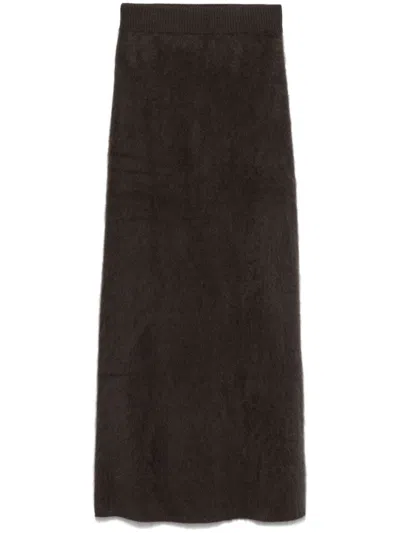 Almada Label Umi Maxi Skirt In Brown