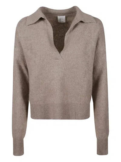 Almada Label V-neck Cardigan In Neutral