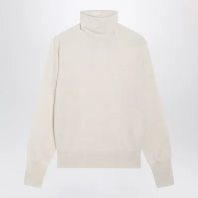Almada Label Vanilla Farra Turtleneck Sweater In Cashmere In White