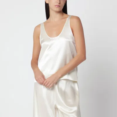 Almada Label Vanilla Romy Top In Satin In White