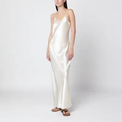 Almada Label Vanilla Satin Winona Dress In White