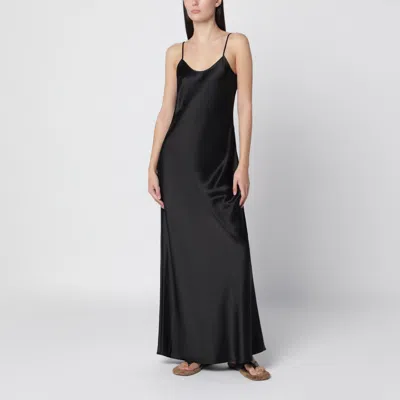Almada Label Winona Satin Slip Dress In Black