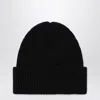 Almada Label Black Wool And Cashmere Beanie In Black