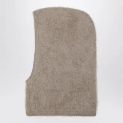 Almada Label Wool And Cashmere Balaclava In Greige In Sand