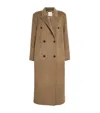 Almada Label Wool Double-breasted Deja Coat In Brown