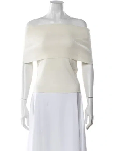 Pre-owned Almada Label Wool Off-the-shoulder Sweater In Neutral