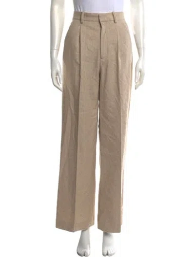 Pre-owned Almada Label Wool Wide Leg Pants W/ Tags In Neutrals