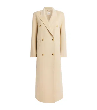 Almada Label Wool-cashmere Double-breasted Deja Coat In Ivory