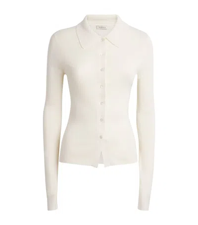 Almada Label Wool-silk-cashmere Lili Cardigan In Ivory