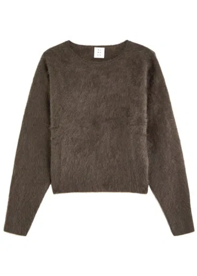 Almada Label Zoe Crew-neck Cashmere Jumper In Chocolate