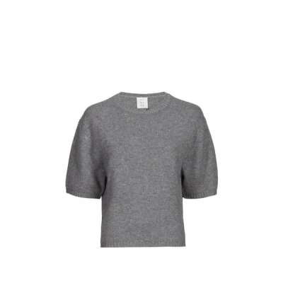 Almada T-shirt Col Rond En Laine Et Cachemire In Gray
