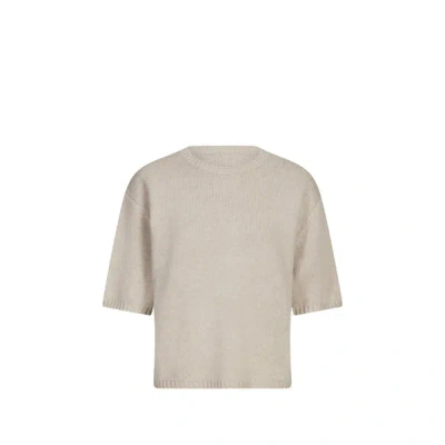 Almada T-shirt Col Rond En Laine Et Cachemire In Neutral