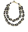 Almala Àlmala Gold Acetate Corniola Necklacke In Black