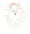 Almala Collana Geometric Ottone E Pietre  Àlmala In Gold