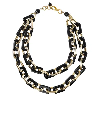 Almala Àlmala Gold Acetate Black Necklace