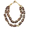 Almala Àlmala Gold Acetate Corniola Necklacke In Gold