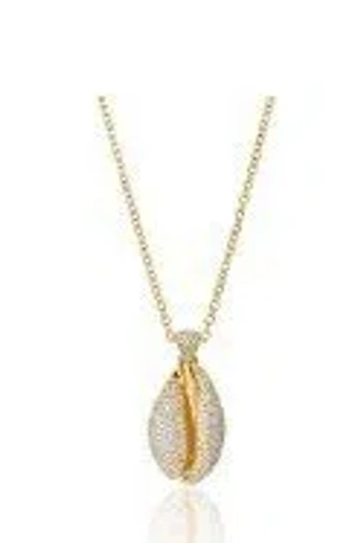 Almasika 18k Yellow Gold Le Grand Cauri Full Pave Necklace