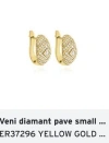 ALMASIKA 18K YELLOW GOLD VENI DIAMANT PAVE SMALL HOOP EARRINGS