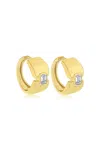 Almasika Adire 18k Yellow Gold Diamond Huggie Earrings