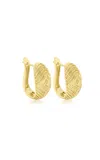 Almasika Large Veni 18k Yellow Gold Diamond Hoop Earrings