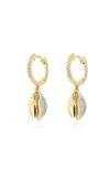Almasika Le Cauri Endiamante 18k Yellow Gold Diamond Huggie Earrings