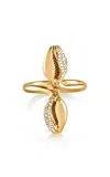 Almasika Le Cauri Ibeji 18k Yellow Gold Diamond Ring